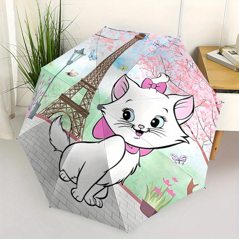 

1pc The Aristocats Marie Automatic Opening and Closing Umbrella - Suitable for Various Occasions, Outdoor Activities, Lightweight and Durabl