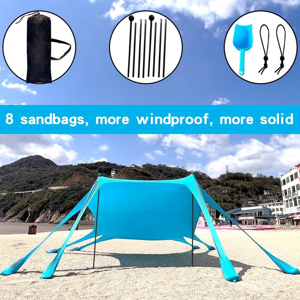 Przenośny Parasol Plażowy Lycra Namiot Baldachim