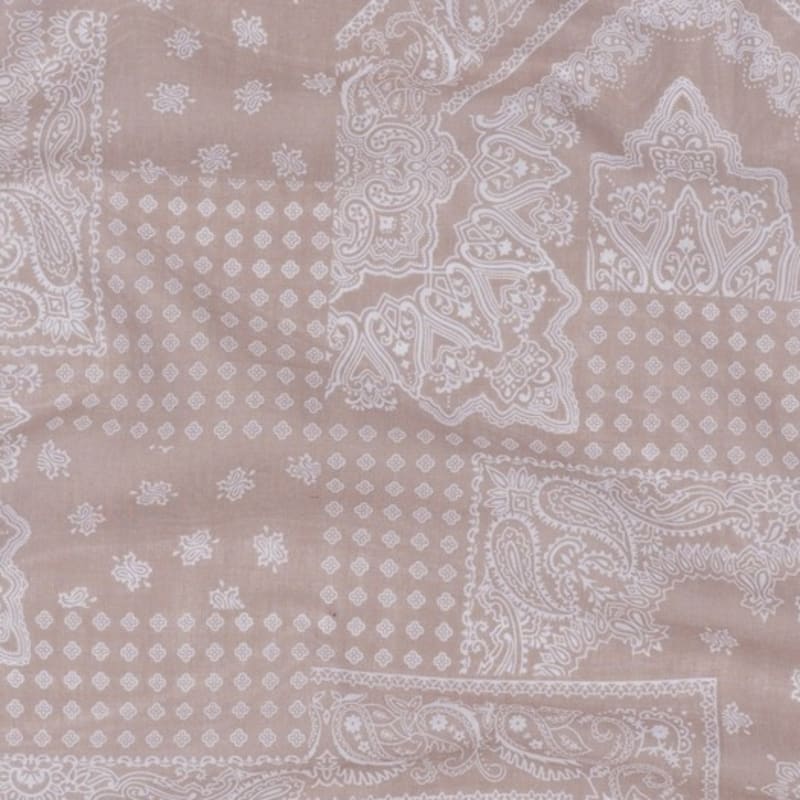 CARGOBROS Classic Paisley Bandana Scarf (Beige)