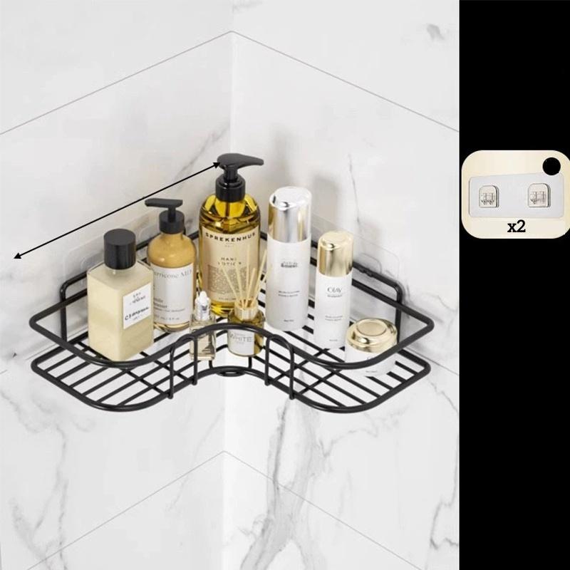 Corner Shower Caddy, Bathroom, Kitchen, Laundry Room, Organisers and Storage, Rustproof Metal, Wall-Mounted, Shower Organiser