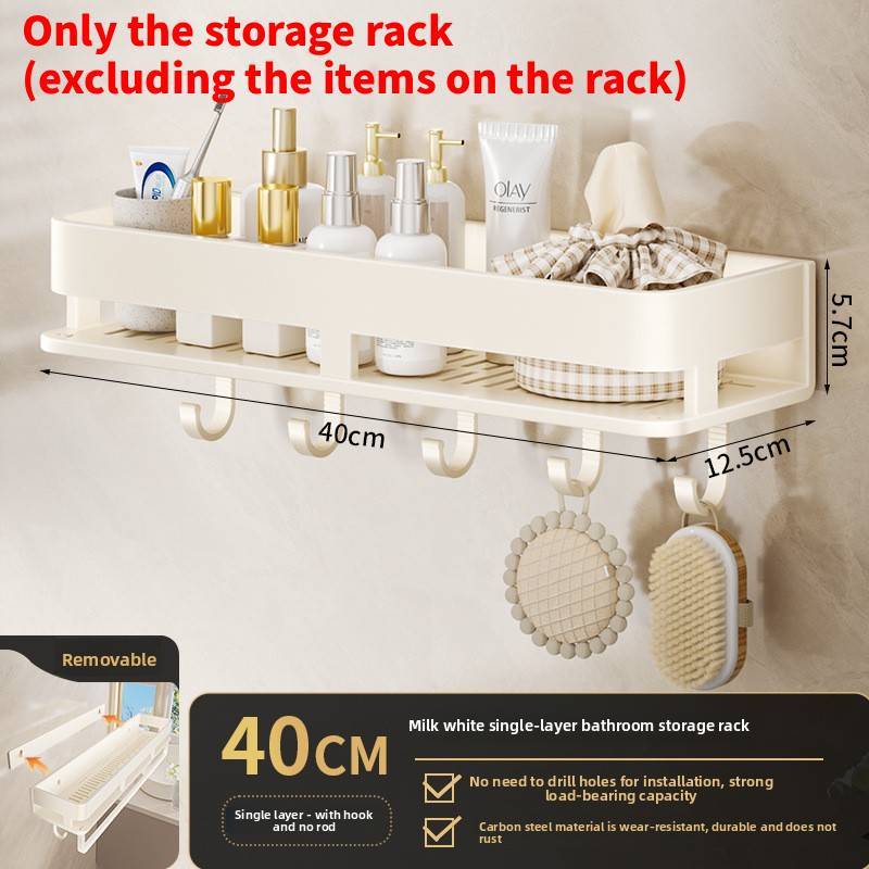 Moderne minimalistische weiße wandmontierte Badezimmerregale mit abnehmbarem Design für Duschaufbewahrung und Toiletten