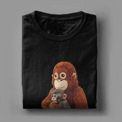 Punch Monkey Funny Animal Men T Shirt  Vintage Tees Short Sleeve Crewneck TShirts 100 Cotton Gift Idea Clothes