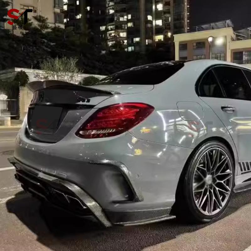 Mercedes-Benz C-Class W205 C63 Carbon Fiber Rear Lip IMP Style Diffuser Body Kit