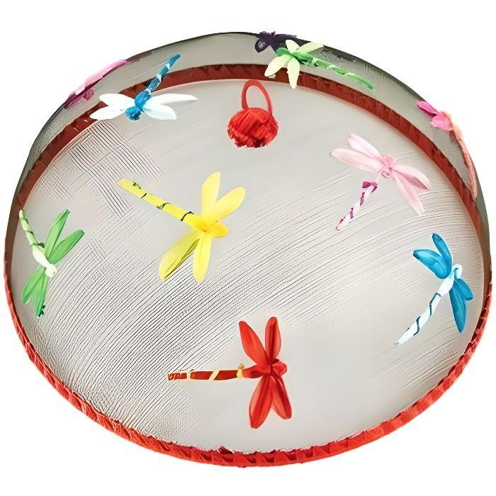 Cloche protège-plats 36 cm décor libellules *