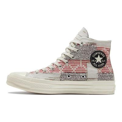 Chuck 70 High Patchwork - Plátené Unisex Tenisky Krémová Svetlosivá Egret 170059C