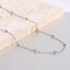 37+5CM Stainless Steel O-chain Necklace with Round Beads - European & American Style