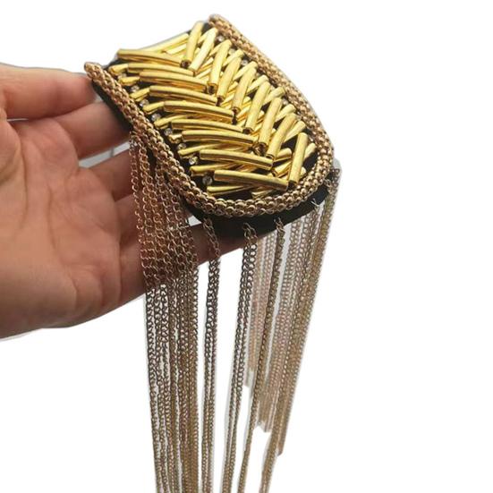 Charming Ornamental Accessories Tassel Chain Decorate Shiny Shoulder Tassels Handmade Epaulet Jewelry
