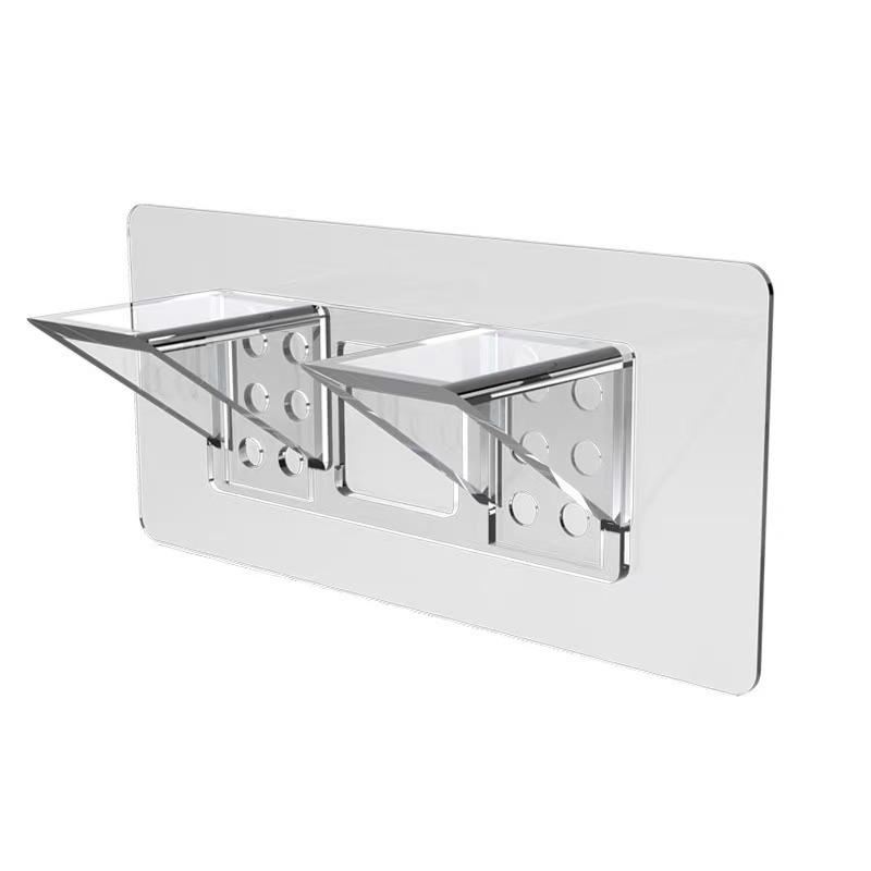 Strong No-Drill Multi-Functional Acrylic Hook with Child-Safety Buckle and Traceless Patch Storage Rack