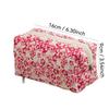 Portable Floral Quilting Cotton Makeup Bag Large Capacity Multifunctional Toiletry Handbag Lightweight Cosmetic Organizer Women