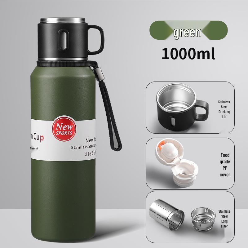316 Stainless Steel Large-Capacity Insulated Travel Tea Infuser Cup