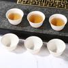 1Pc Transparent Cup Holder Or 50 Disposable Kung Fu Tea Cup Rice Husk Fiber Cup High Temperature Resistant Degradable Test Cups