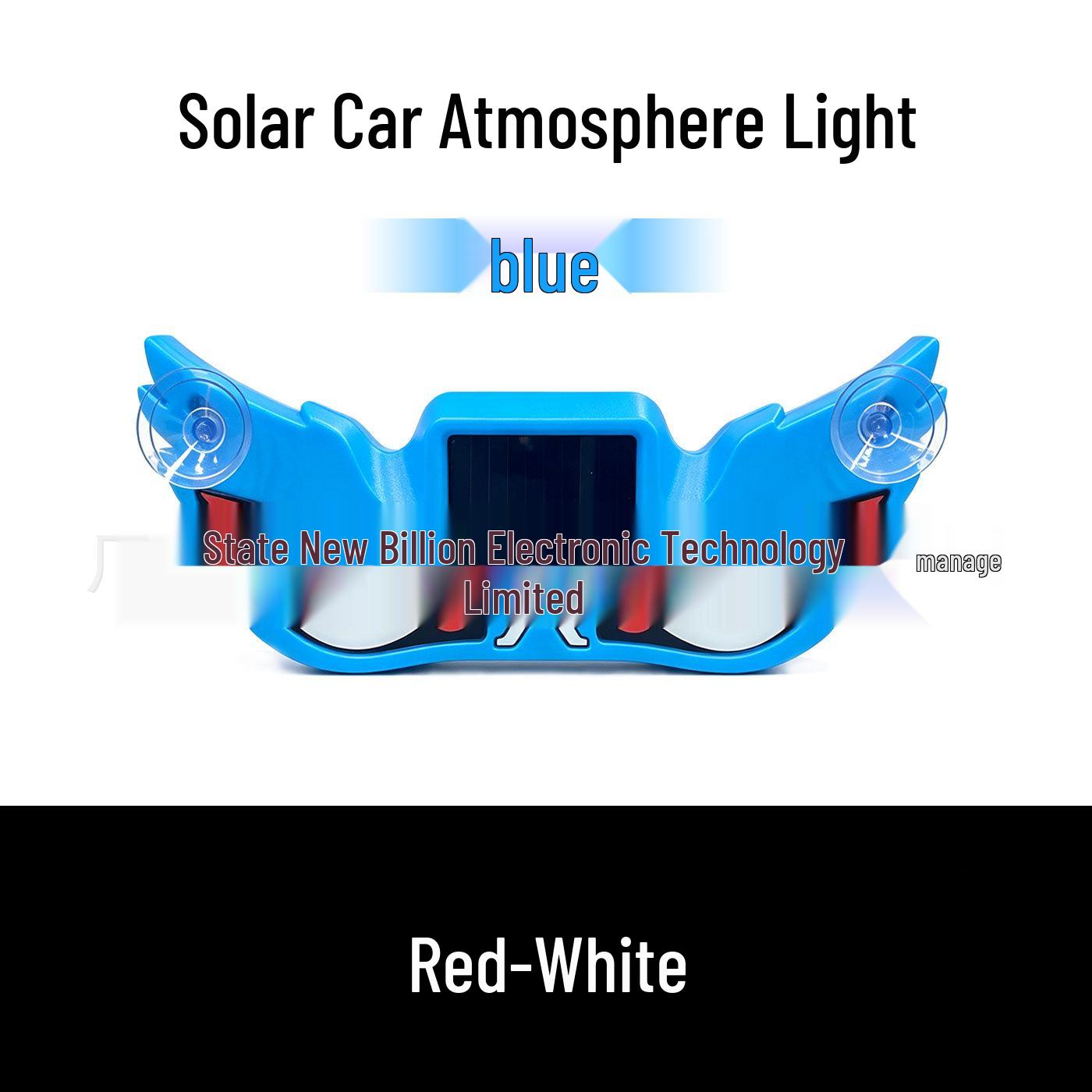 Solar-Powered LED Devil s Eye Triangle Rear Window Light for Car Interior Decoration