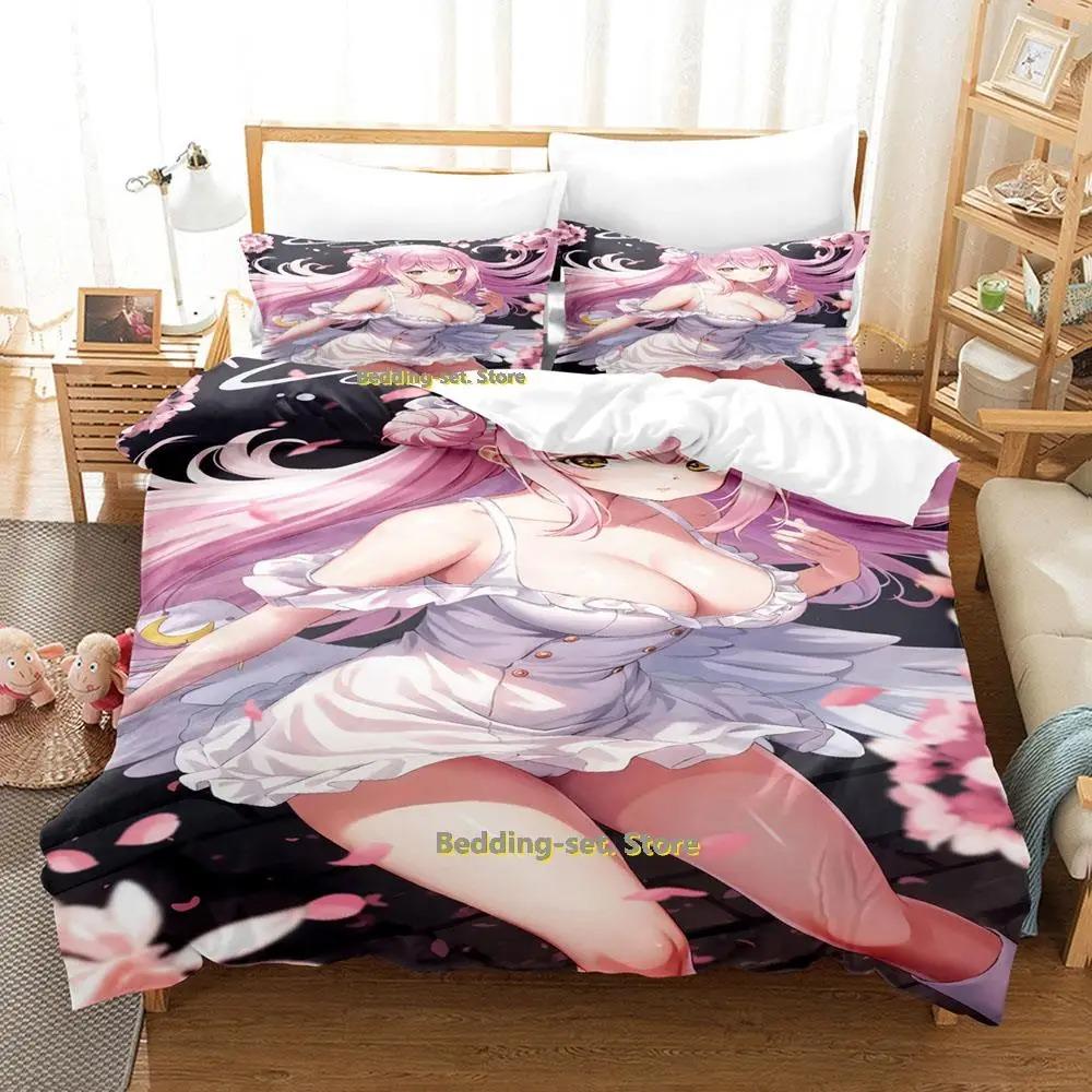 Kawaii Misono Mika Bettwäsche Set Einzelbett Twin Full Queen King Size Bettset Erwachsene Kind Schlafzimmer Bettbezug Set Anime Bettwäsche