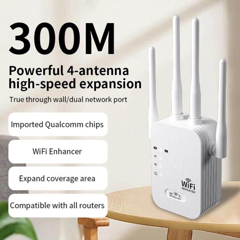 300Mbps WiFi Signal Amplifier Wireless Networking Router Repeating Wall Extender Accessories Enhancer Home Penetration