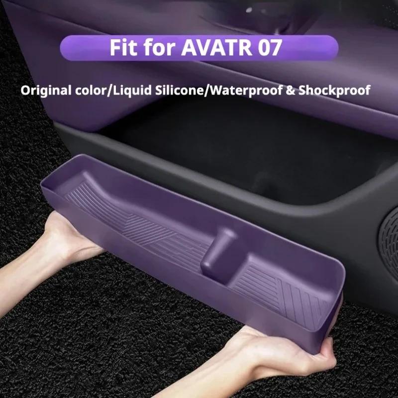 For AVATR 07 2024-2026 Car Door Storage Box Door Slot Storage Box Car Supplies Interior Modification Car Silicone Upgrade Parts