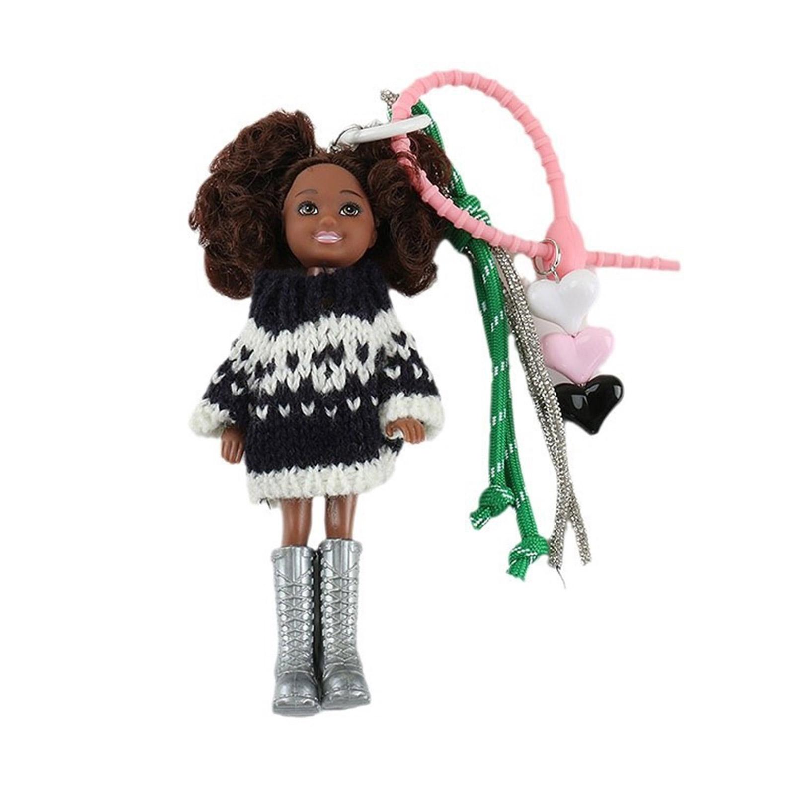 

Модный кукольный брелок Аксессуар Стильные украшения для ключей Вязаный вручную кулон для сумки Пластиковая текстура для стильных женщин 3