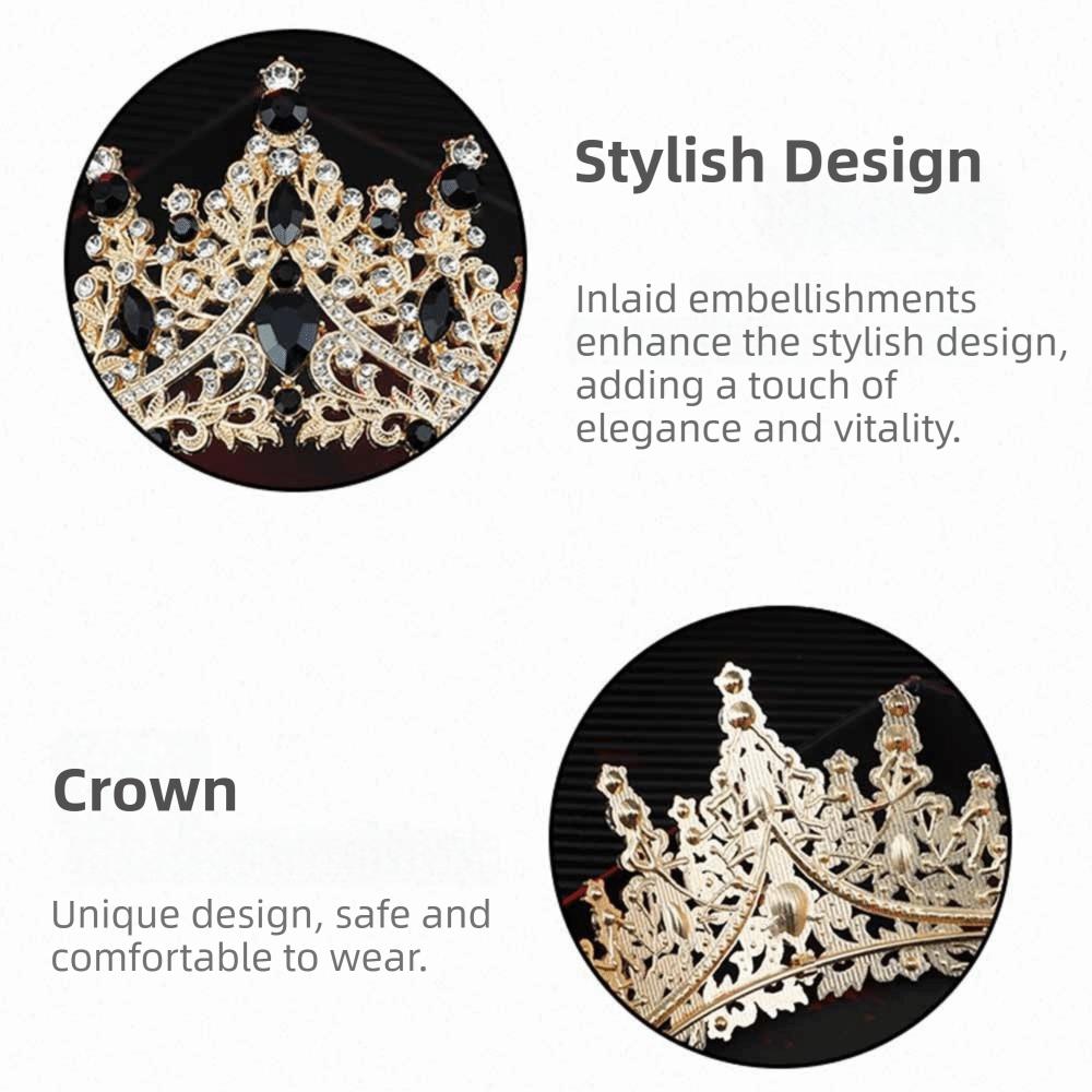 Gorgeous Baroque Queen Tiaras Sparkling Luxury Crystal Tiara Rhinestone Tiara Bridal Celebration