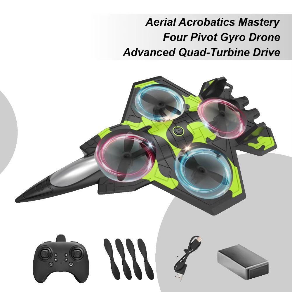 EPP Foam Remote Control Foam Fighter Gravity Sensing 2.4G Stunt Glider Flying Helicopter Toy with Light Portable