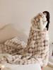 Tuscany Dual-Sided Ultra-Thick Rabbit Fur Blanket: Autumn/Winter Velvet Nap Quilt