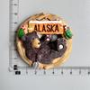 USA Alaska Bear Kawaii Fridge Magnets Tourism Souvenir British Canada Bear Refrigerator Magnetic Stickers Cute Magnet Decor Gift