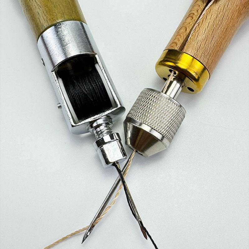 DIY Leather Sewing Awl Kit Waxed Thread Hand Sewing Tools Leather Craft Edge Stitching Belt Strips Shoemaker Canvas Repair Tool