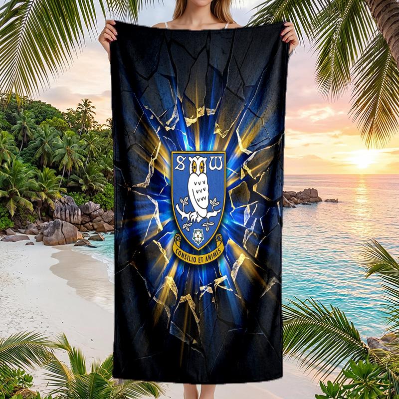 Asciugamano da Spiaggia Sheffield Wednesday Football Morbido Microfibra Asciugamano Estivo Asciugatura Rapida Assorbente per Spiaggia Piscina Viaggio