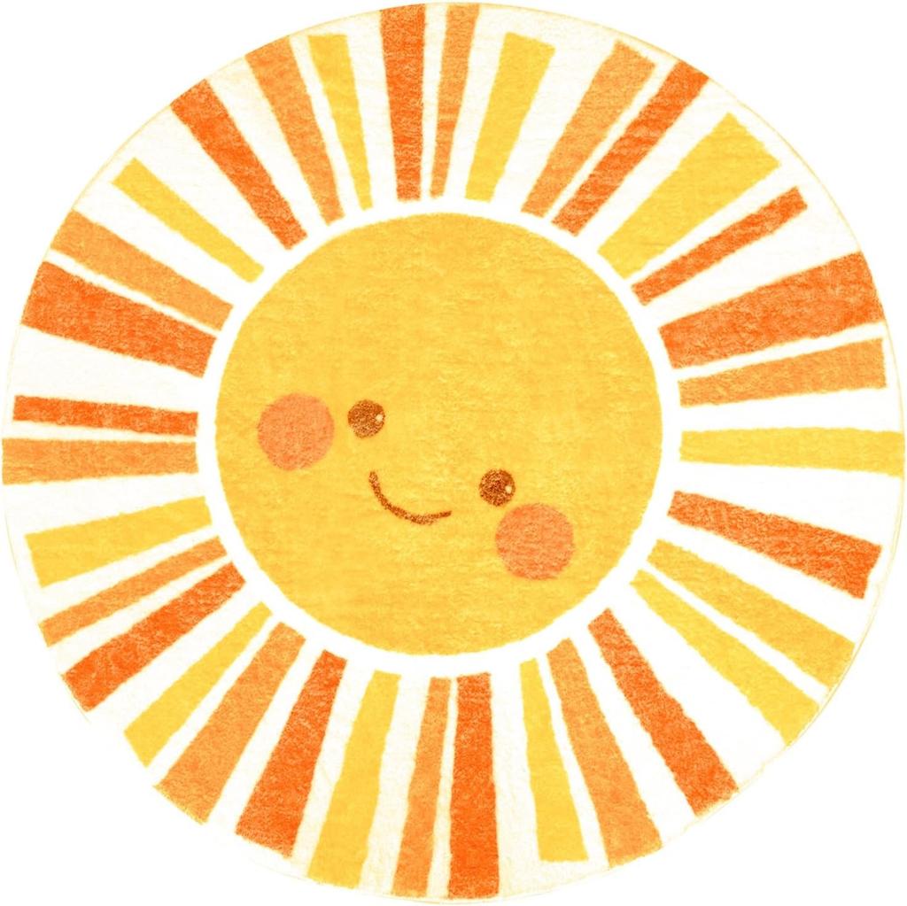 Living Room Carpet Bohemian Sun Playmat Round Bedroom Bedside Soft Mat Study Cloakroom Leisure Area Rugs Alfombra