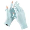 Summer and Spring Gloves Two-finger Exposed Gloves Sunproof Women Teens Skin-friendly Cycling Hiking Gloves Mittens