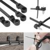 100PCS Nylon Cable Management Tie Buckles Automatic Locking Feature 4.8mm Hole Diameter for Dependable Organization Needs