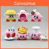 6 Delightful Style Kirby Food Figurines Pvc Cute Anime Character Car Decor