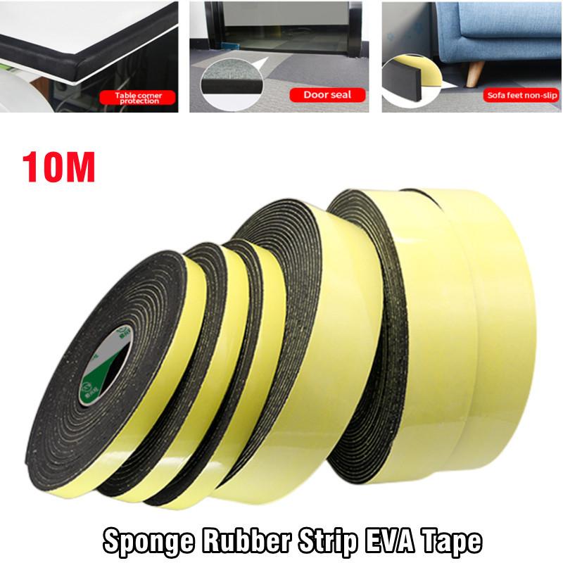 

10m EVA Sponge Door Frame Anti-collision Sticker Wooden Door Close Cushioning Shock Absorption Silent Protective Pad 10M x 10mm x 1mm