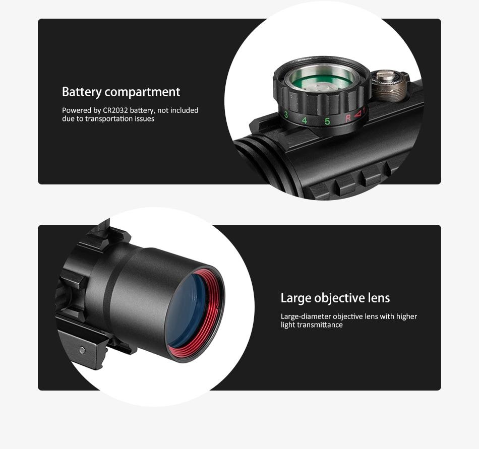 Diana 4X33 Tactical Optical Scope Green Red Cross Illuminated Scope Hunting Scope