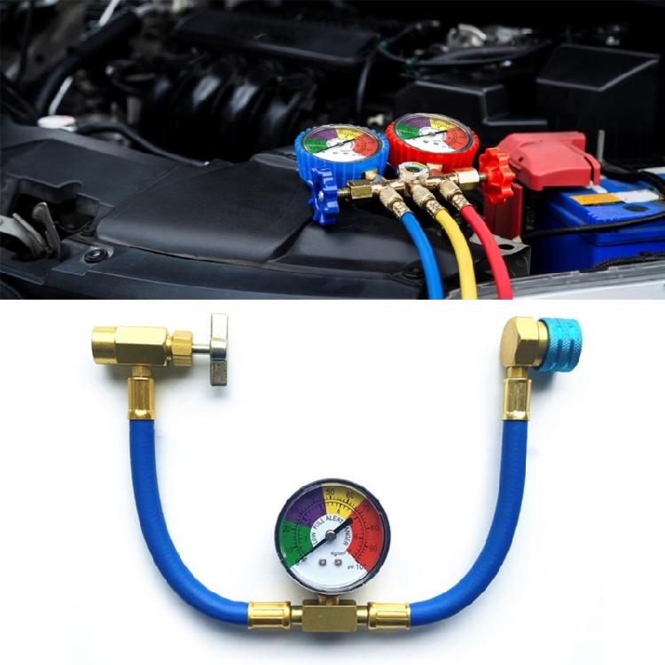 Car Air Conditioning R134A Refrigerants Recharge Hose with Pressure Gauge 100PSI Measuring Kit Car Accessories