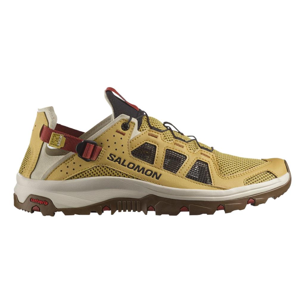 Salomon Techamphibian 5 Round Toe Comfortable Breathable Quick-Dry Grip Water Shoes Men Water Shoes Antique-Gold 477502