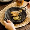 Double Ear Horizontal Texture Disc Ceramic Flat Plate Baking Plate Barbecue Plate Steak Plates Molecular Cooking Retro Tableware
