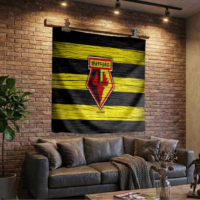 Wat-ford Football Crest Tapestry Playroom Tapestry, Accessories for Bedroom,Livingroom, dormitory Room Wall Decor Fan Birthday Gifts
