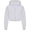 Cotton Fleece Shrunken Zip Up Hoodie Women Hoodies Light-Heather-Grey ZU-ZUP-7715W-LHG