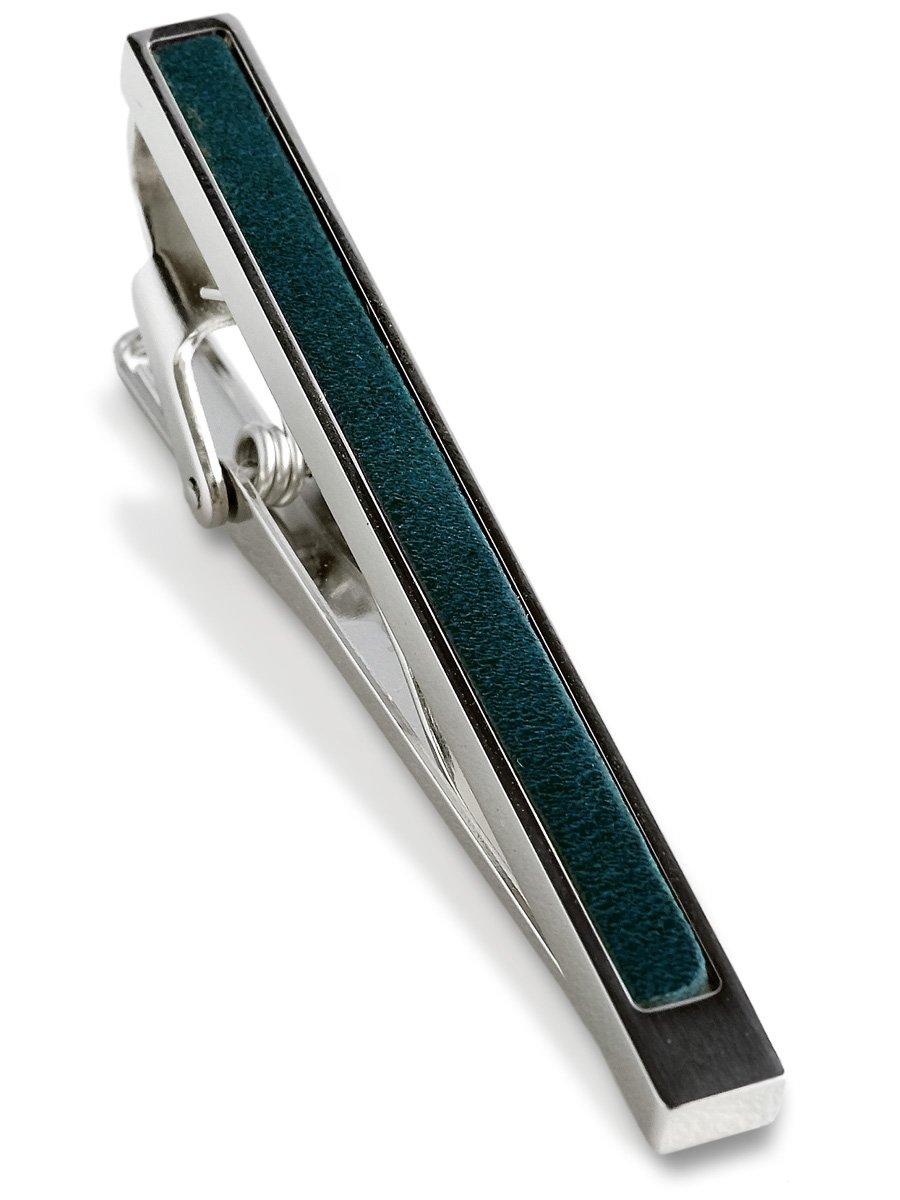 

Галстук Tabarat из натуральной кожи с зажимом-аллигатором, мужской зажим, Япония, латунь, (синий) синий