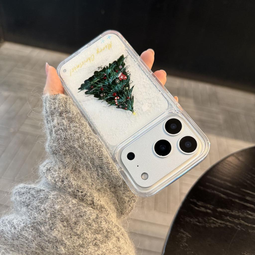Quicksand glitter Christmas number for Apple 17Promax phone case iPhone16 cute 15 Internet celebrities 14/13