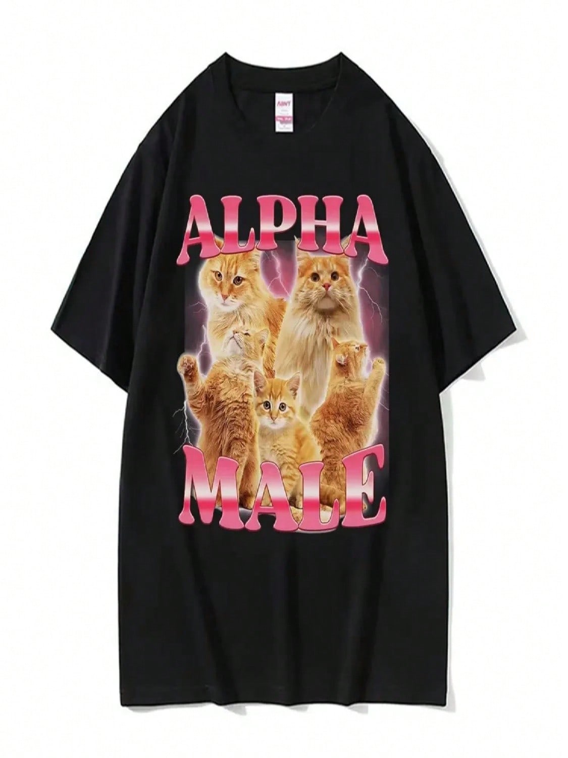 Alpha Male Cat Kitten Funny Meme T ShirtS Wounisex s Clothing Fashion Cute T-Shirt Female Casual Short Sleeve T Shirt Tops S