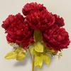 7-Head Peony Artificial Flower Bouquet for Weddings, Home Décor, and Photography