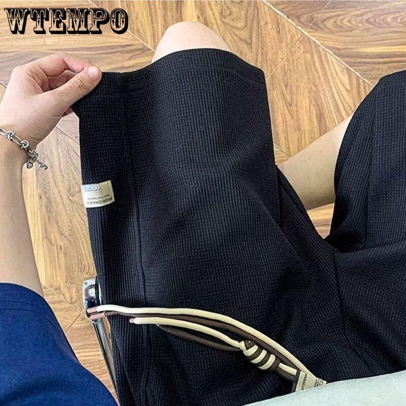 Waffle Shorts Men's Summer American Short Pants Basketball Sports Five Quarter Pants
