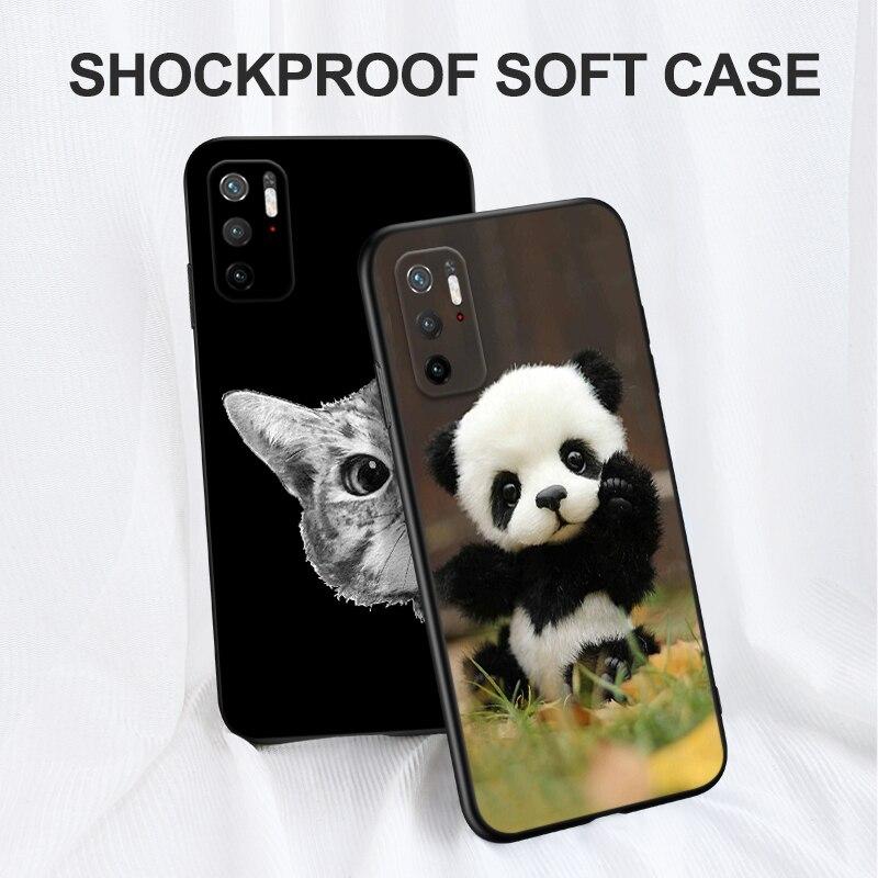 For Poco M3 Pro 5G Case 6.5" Xiaomi Redmi Note 10 5G Phone Back Cover Bumper POCOPHONE Black Tpu Case Lion Wolf Tiger Dragon