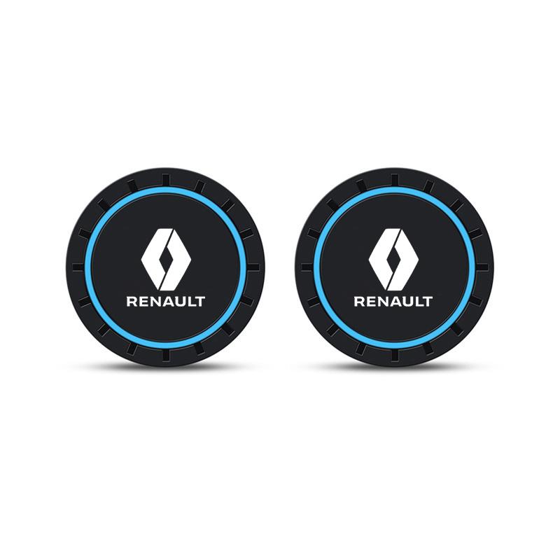 2pcs Car Water Cup Pad Silicone Coaster Anti Slip Holder Mat For Renault Clio Laguna Megane 2 3 Duster Logan Captur Talisman AA2