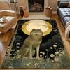 1PC Wolf Mythical Painting Carpet for Living Room Bedroom Sofa Doormat Decor Area Rug Non-slip Floor Mat Machine Washable