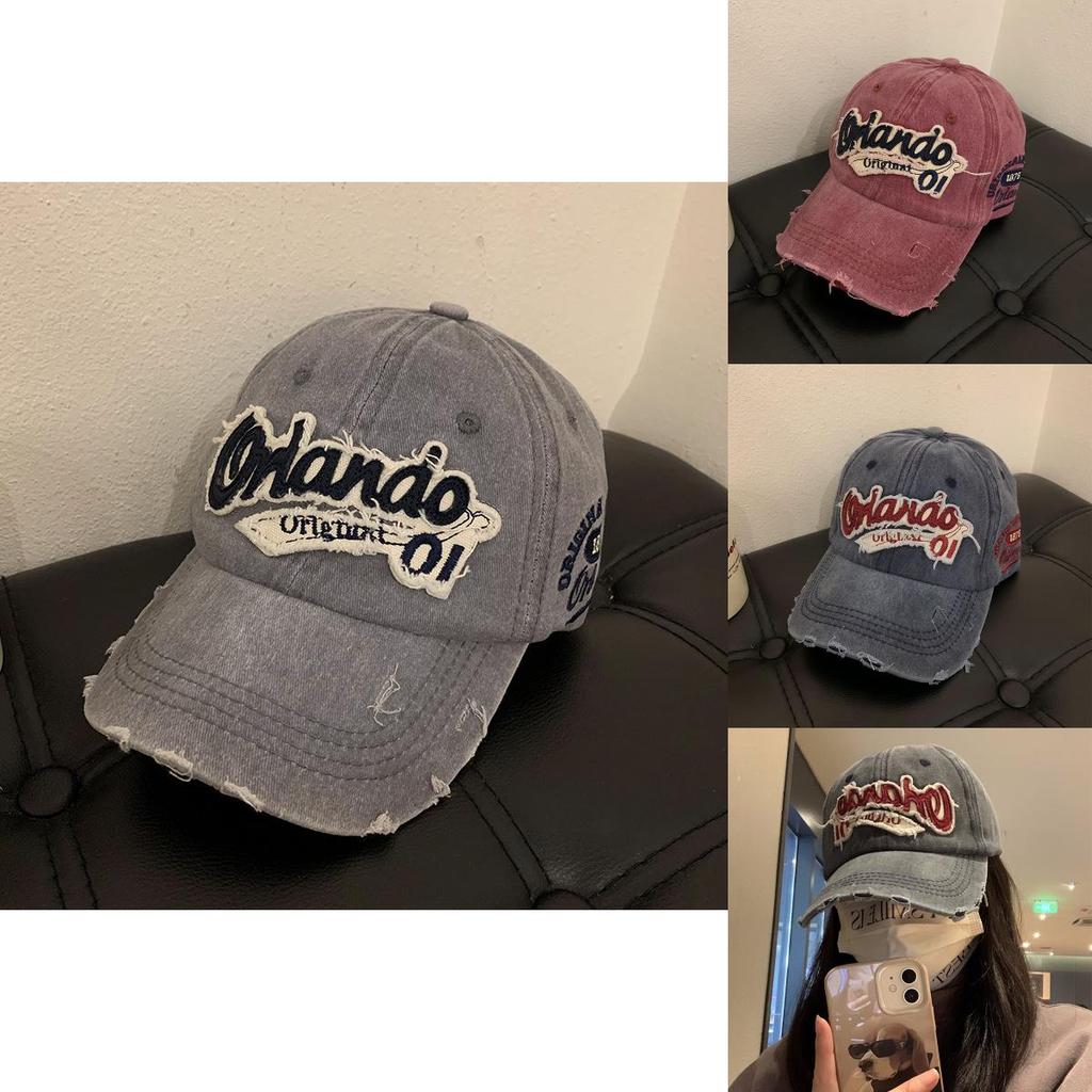 Stylish Vintage Washed Baseball Cap For Unisex With Embroidered Design For Casual Wear