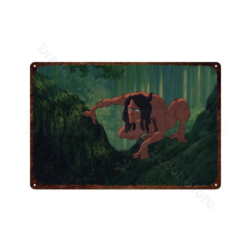 Tarzan Metal Poster Classic Animated Films Vintage Tin Sign Plate Metal Plaque Wall Art Stickers For Room Decor