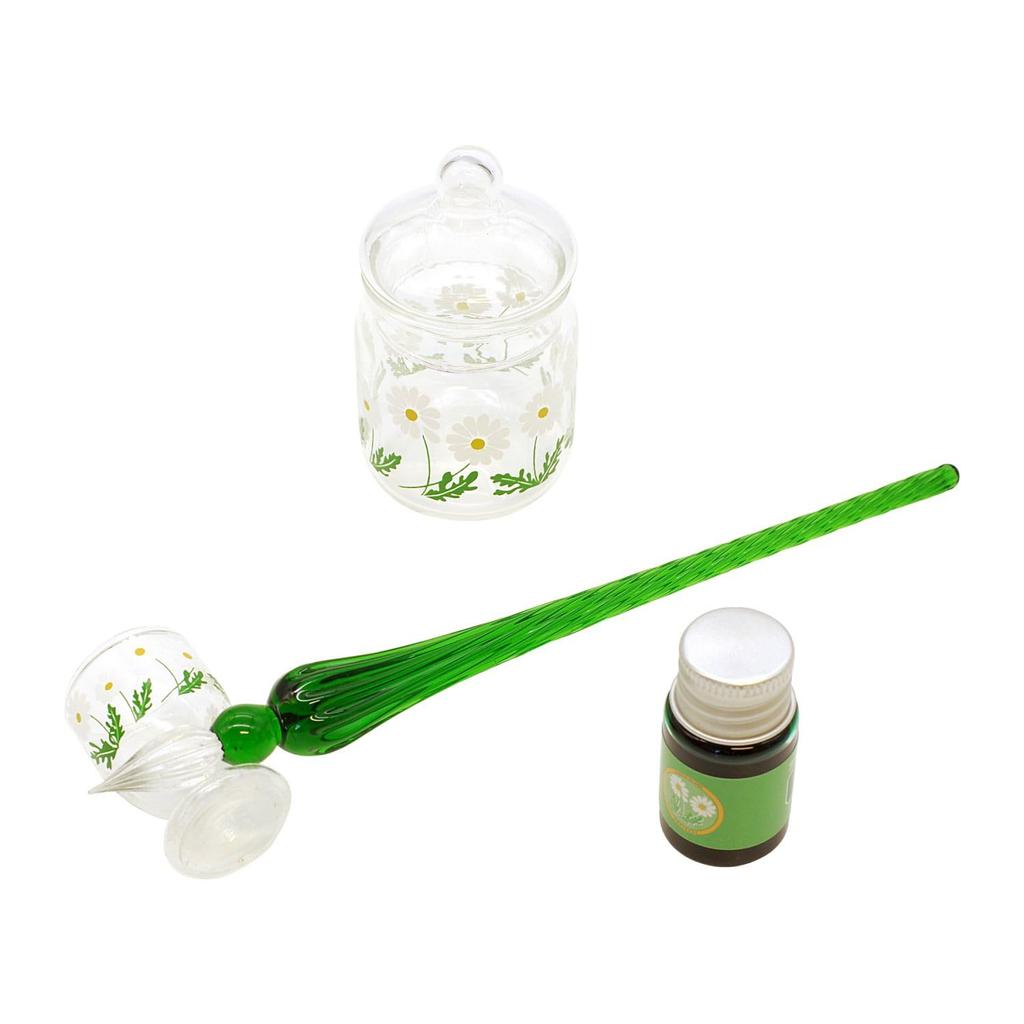 RyuRyu Adelia Retro Glass Pen Set Wildflower