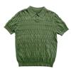 Men's Slim Fit Ice Silk Knit Polo with Lapel