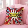 Art Welcome Cushion Cover Natural Linen Pillow Case DoubleSided Print Decorative Sofa Pillowcase Home Decor Gift